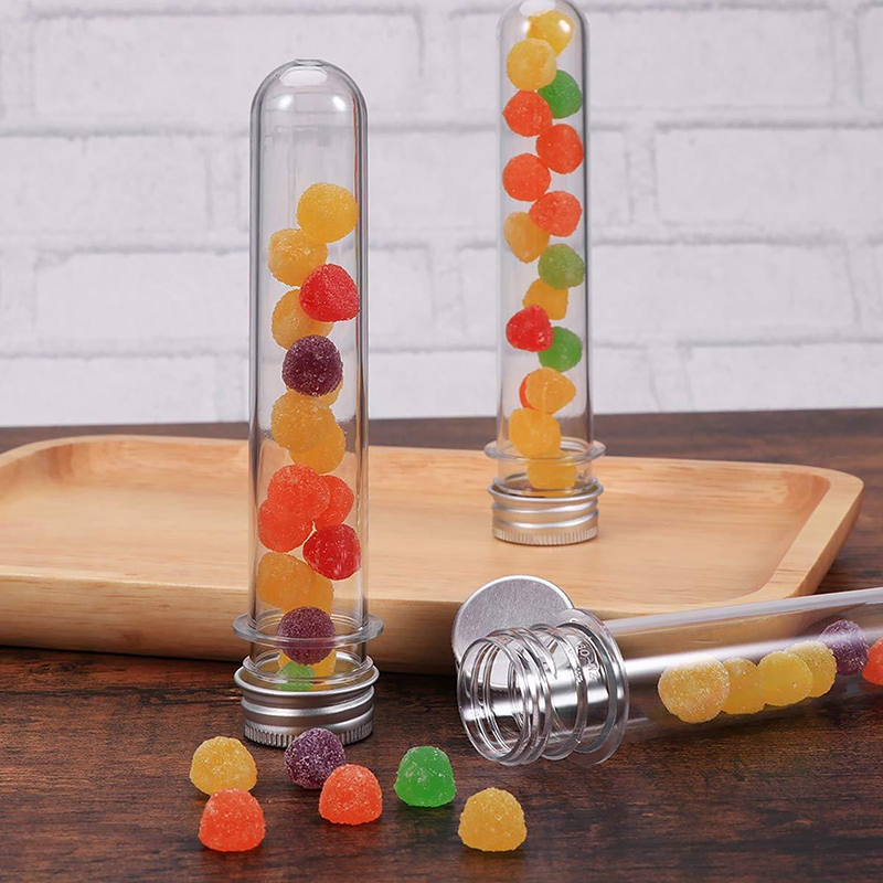 Baby Food Packaging - 1/5Pcs Plastic Lab Test Tubes Transparent