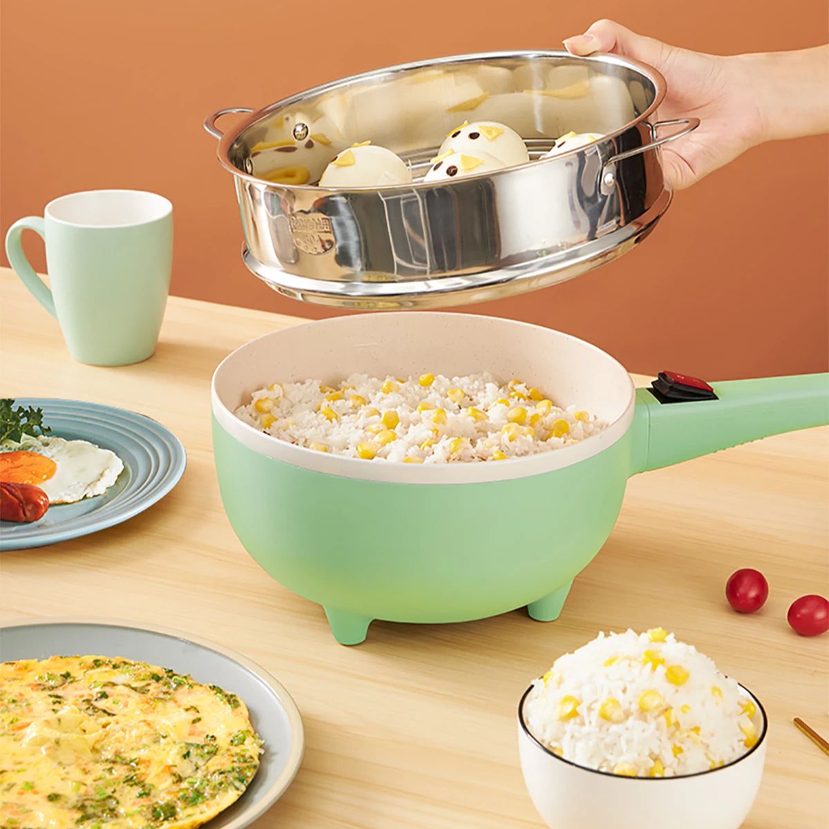 Baby Food Steamer - ARIER 24V 220V Multi-Function Electric Frying
