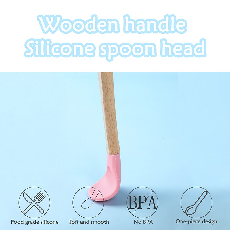 Baby Wooden Spoon Silicone Woo - Baby Food Organic ulasan dan harga