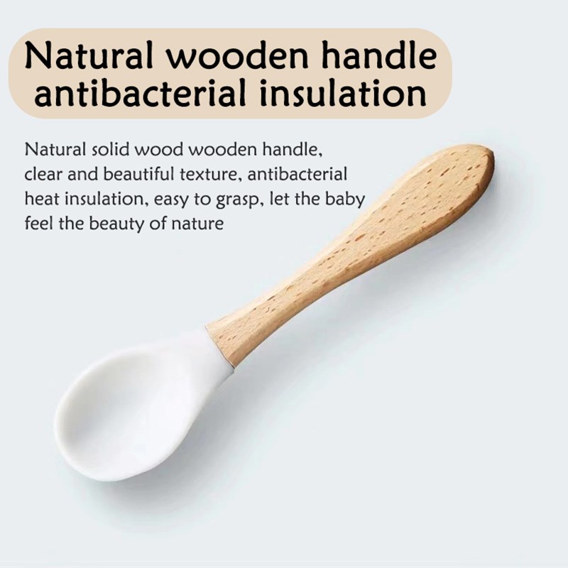 Baby Wooden Spoon Silicone Woo - Baby Food Organic ulasan dan harga