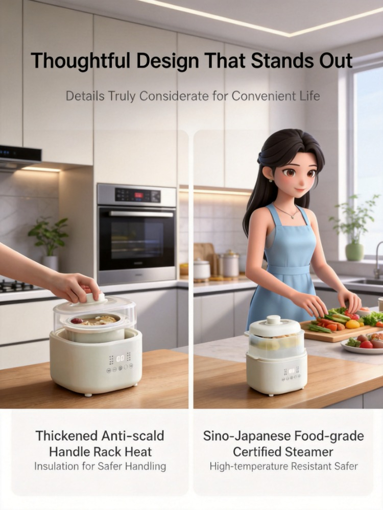 220V Small Electric Cooker, Ba - Baby Food Stew ulasan dan harga
