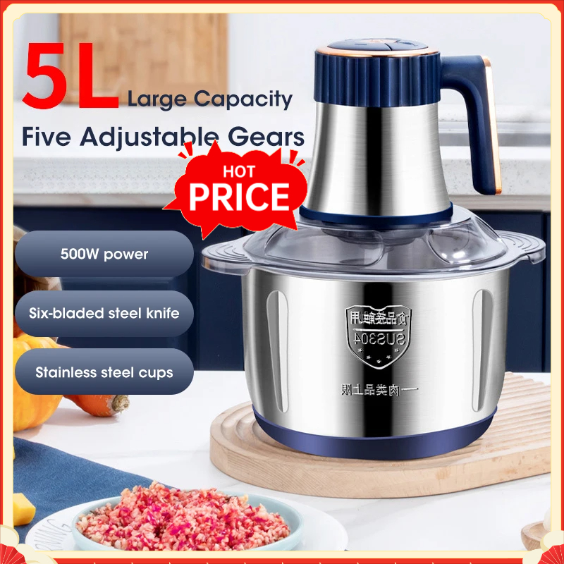 5L Electric Meat Grinders 304  - Baby Food For 1 Year Old ulasan dan harga