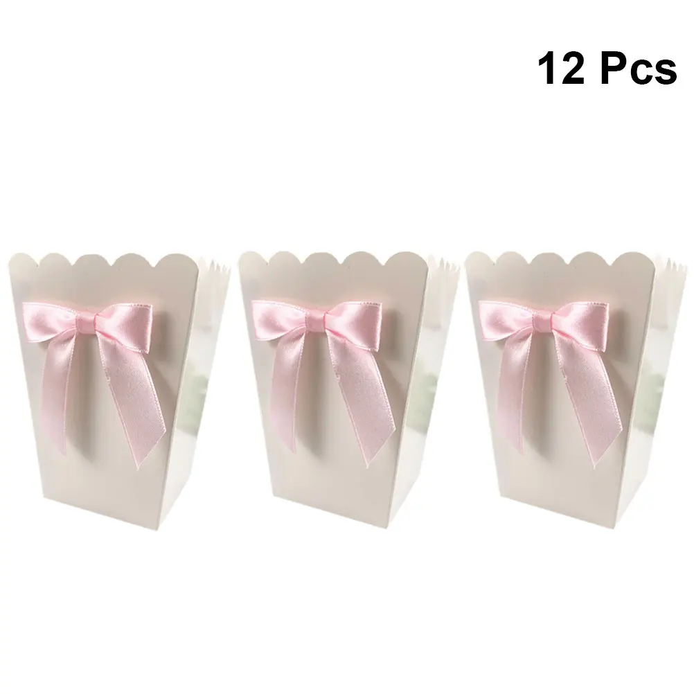 12pcs Pink Bow Popcorn Box Par - Baby Food Packaging ulasan dan harga