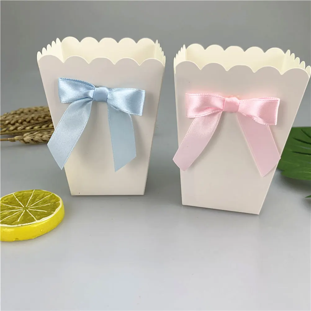 12pcs Pink Bow Popcorn Box Par - Baby Food Packaging ulasan dan harga