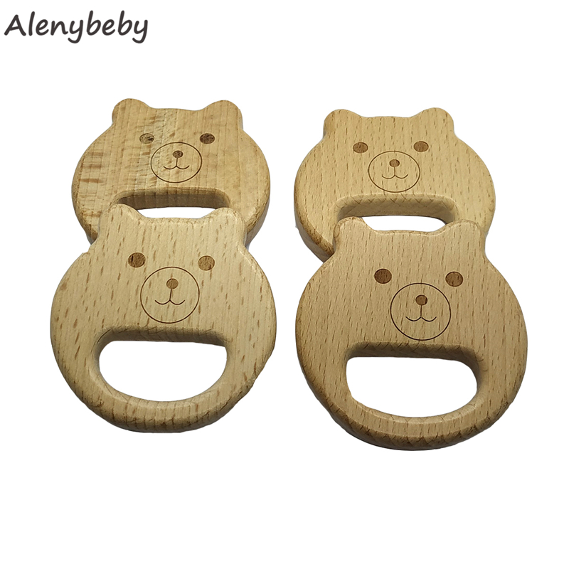 Natural Wooden Teether Bear sh - Baby Food Organic ulasan dan harga