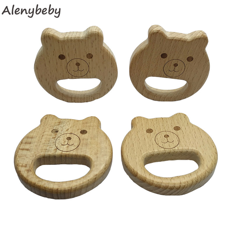 Natural Wooden Teether Bear sh - Baby Food Organic ulasan dan harga